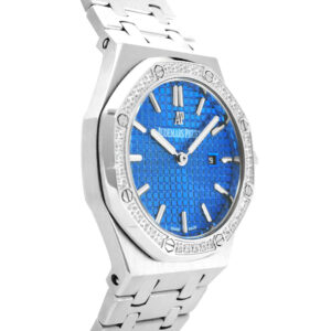 Replica Audemars Piguet Royal Oak Lady 34mm Steel Blue Dial Diamonds 77451ST.ZZ.1361ST.03