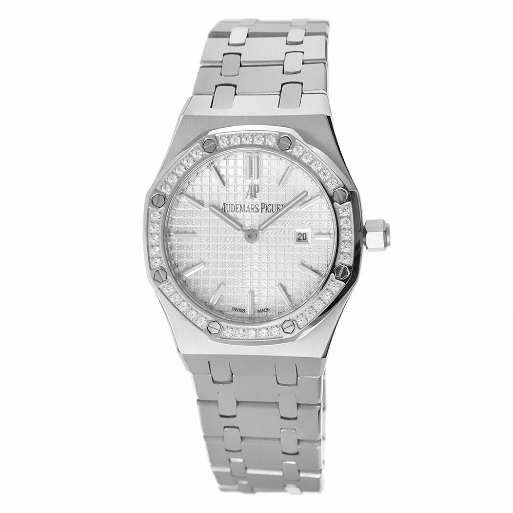 Audemars Piguet Royal Oak Lady Replica 34mm Steel Silver Dial Diamonds 67652BC.ZZ.1262BC.01