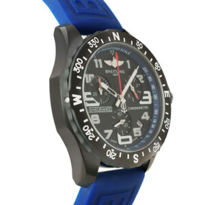 Breitling Endurance Pro Blue Replica 44mm Steel Chronograph Black-Blue Dial Rubber Strap