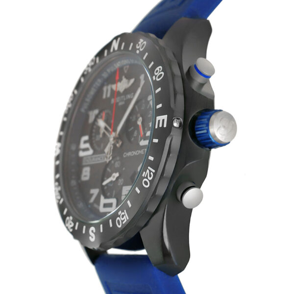 Breitling Endurance Pro Blue Replica 44mm Steel Chronograph Black-Blue Dial Rubber Strap