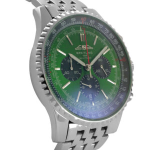 Breitling Navitimer B01 Chronograph Replica 46mm B01 Steel Chronograph Green-Black Dial AB0137241L1A1