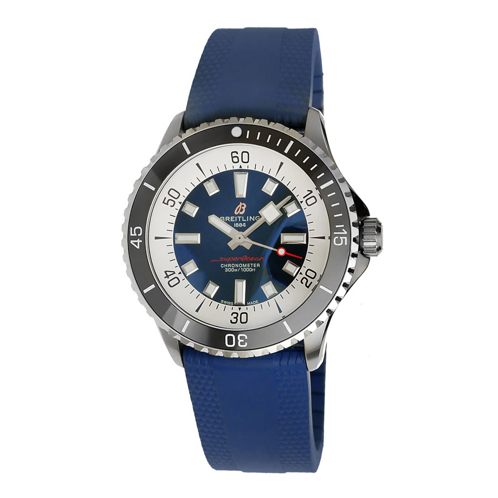 Breitling Superocean Steel Replica Black Blue 44mm Steel Chronograph Black-Blue Dial