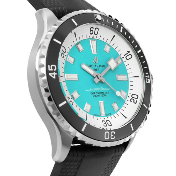 Breitling Superocean Steel Replica Black Turquoise 44mm Steel Chronograph Black-Turquoise Dial