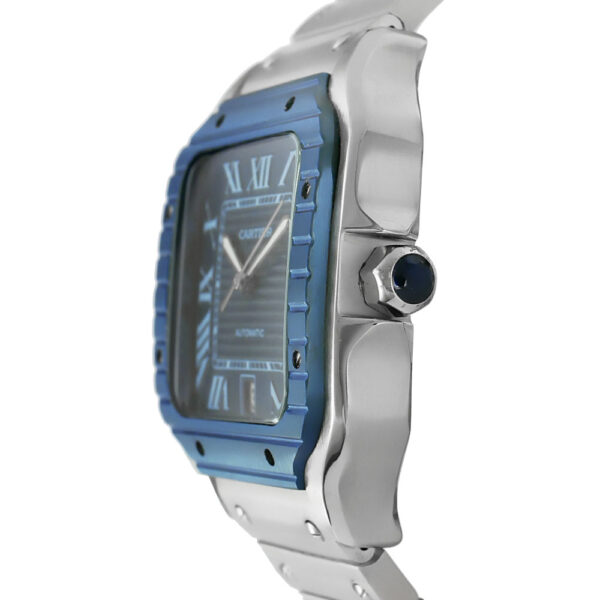 Cartier Santos de Cartier Replica Steel Blue Dial