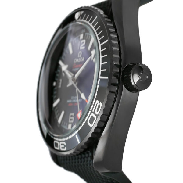 Omega Seamster Planet Ocean GMT Replica 45,5mm Ceramic Black Dial Rubber Strap