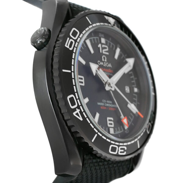 Omega Seamster Planet Ocean GMT Replica 45,5mm Ceramic Black Dial Rubber Strap