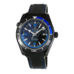 Omega Seamster Planet Ocean GMT Replica 45,5mm Ceramic Black-Blue Dial Rubber Strap