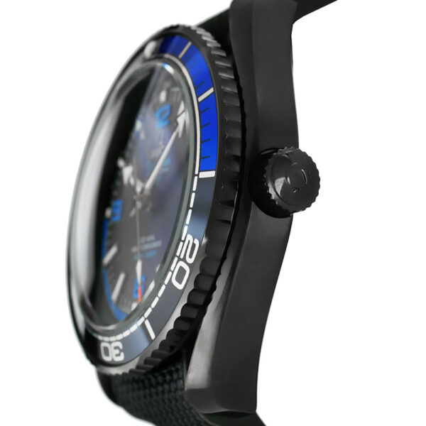 Omega Seamster Planet Ocean GMT Replica 45,5mm Ceramic Black-Blue Dial Rubber Strap