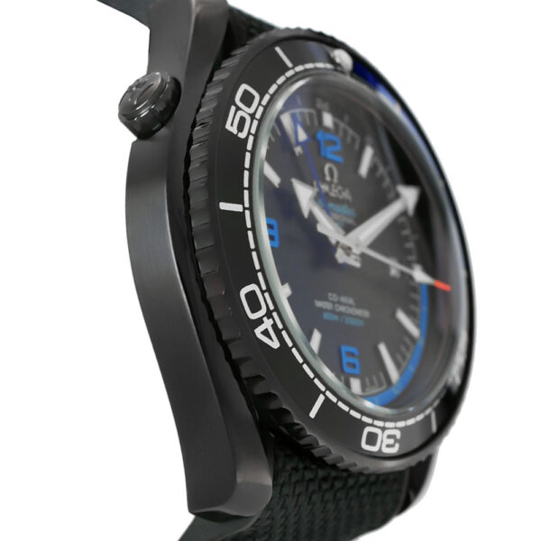 Omega Seamster Planet Ocean GMT Replica 45,5mm Ceramic Black-Blue Dial Rubber Strap