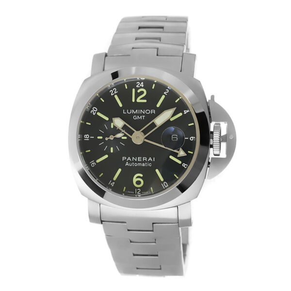 Panerai Luminor GMT Steel Replica 44mm Steel Black Dial