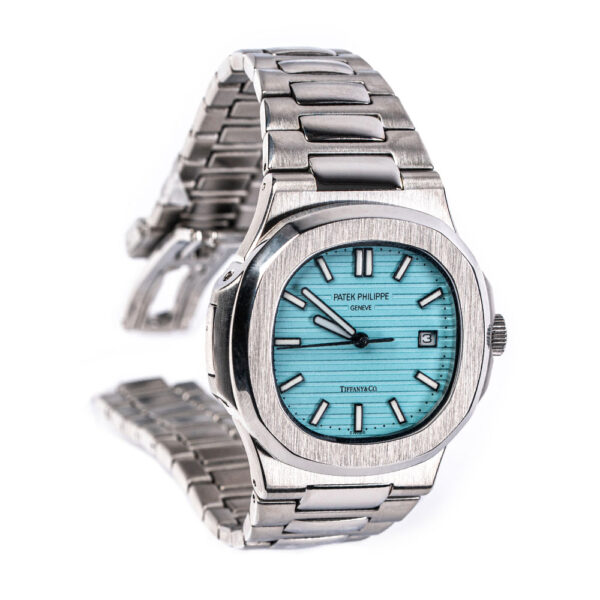 Patek Philippe Nautilus 5711 Tiffany and Co Replica 40mm Steel Turquoise Dial