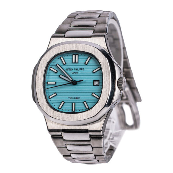 Patek Philippe Nautilus 5711 Tiffany and Co Replica 40mm Steel Turquoise Dial