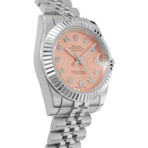 Rolex Datejust 31 Stainless Steel Replica 31mm Steel Jubilee Pink Diamonds Roman Dial White Gold Bezel