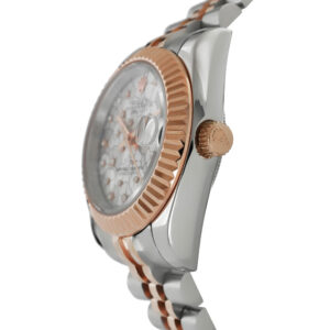 Rolex Datejust 31 Two-Tone Replica 31mm Steel Rose Gold Two-Tone Jubilee Silver Floral Diamond Dial