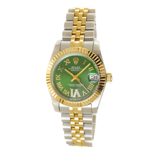 Rolex Datejust 31 Two-Tone Replica 31mm Steel Yellow Gold Two-Tone Jubilee Green Dial