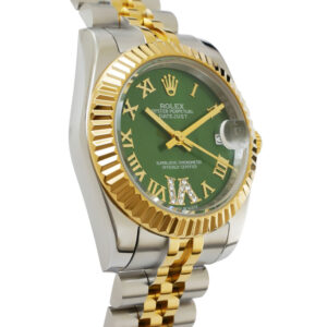 Rolex Datejust 31 Two-Tone Replica 31mm Steel Yellow Gold Two-Tone Jubilee Green Dial