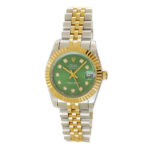 Rolex Datejust 31 Two-Tone Replica 31mm Steel Yellow Gold Two-Tone Jubilee Green Diamond Dial