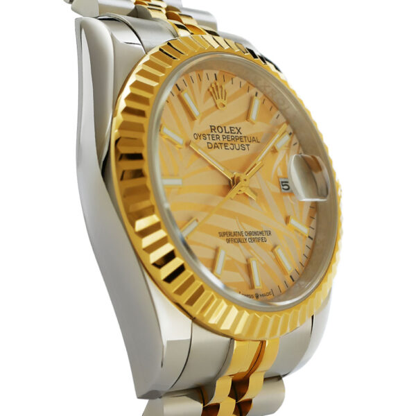 Rolex Datejust 36 Two-Tone Replica 36mm Steel Two-Tone Yellow Gold Bezel Golden Palm Motif Dial