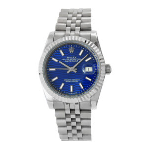 Rolex Datejust 36 White Gold Replica 36mm Steel White Gold Bezel Blue Dial