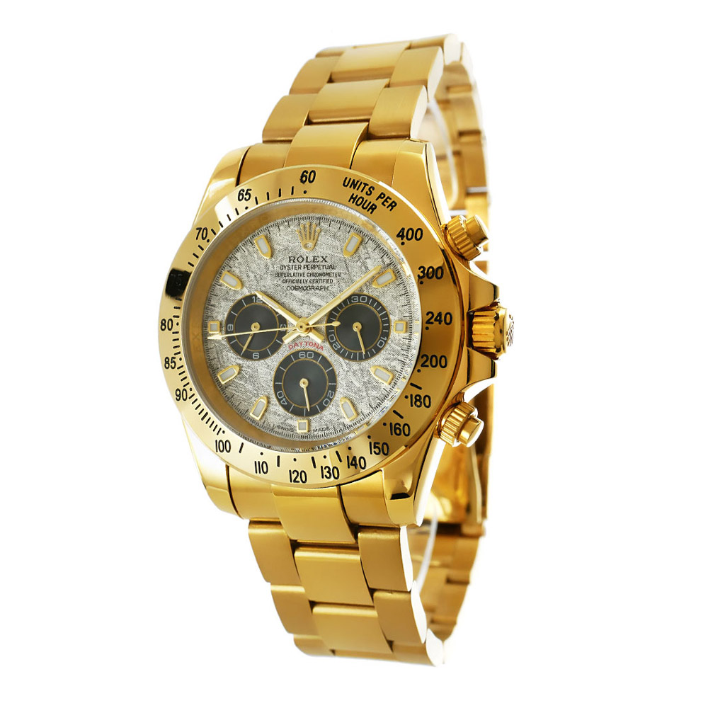 Rolex Daytona Meteorite Replica 40mm Yellow Gold Meteorite Dial