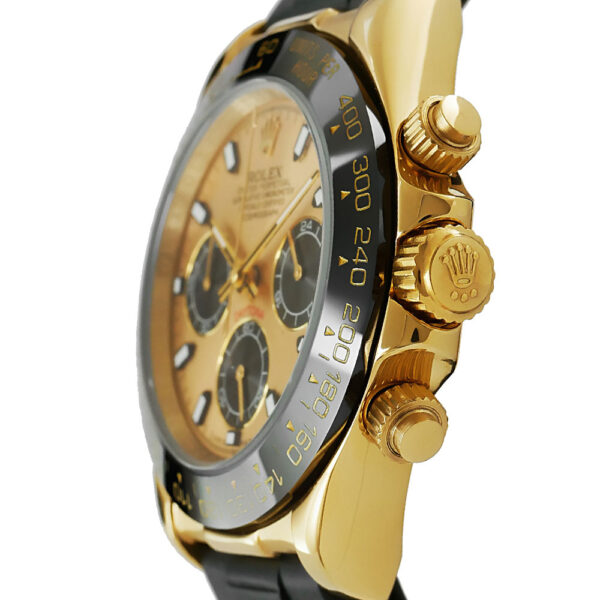 Rolex Daytona Pikachu Yellow Gold Replica 40mm Yellow Gold Black Rubber Strap Champagne Dial