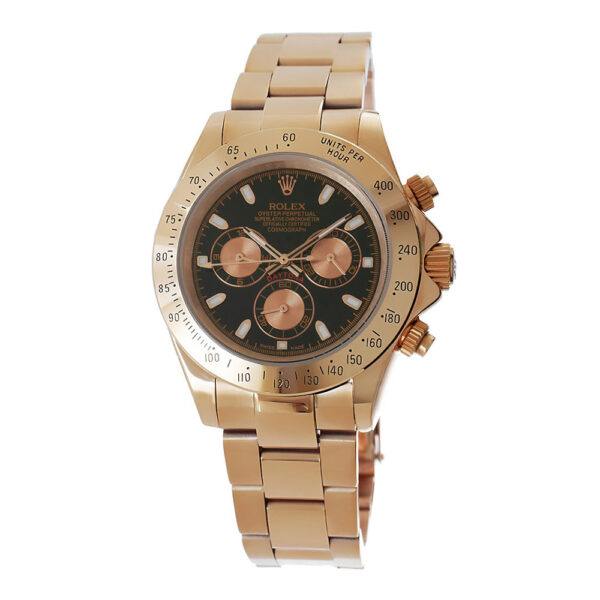 Rolex Daytona Rose Gold Replica 40mm Rose Gold Black Dial