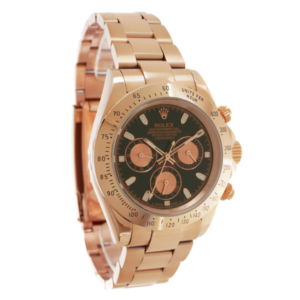 Rolex Daytona Rose Gold Replica 40mm Rose Gold Black Dial