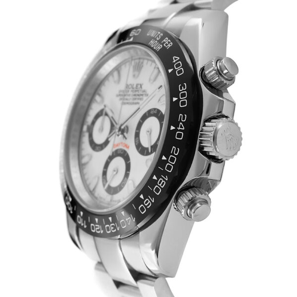 Rolex Daytona Stainless Steel Replica 40mm Steel Ceramic Bezel White Panda Dial