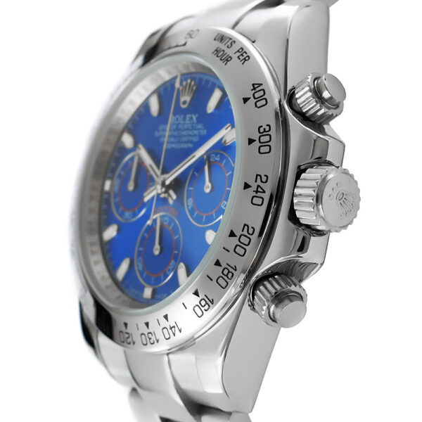 Rolex Daytona White Gold Replica 40mm White Gold Blue Dial