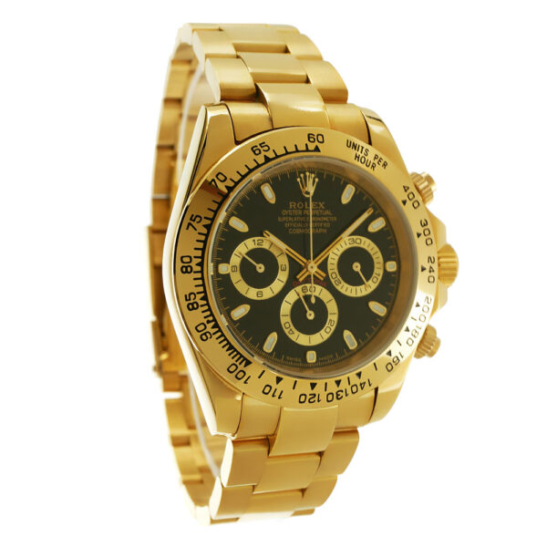 Rolex Daytona Yellow Gold Replica 40mm Yellow Gold Black Dial