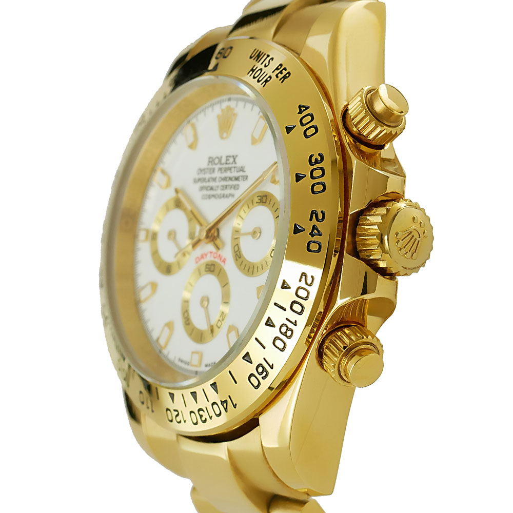 Rolex Daytona Yellow Gold Replica 40mm Yellow Gold White Dial