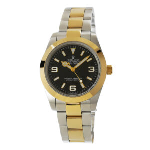 Rolex Explorer Stainless Steel Replica 36mm Two-Tone Yellow Gold Black Dial