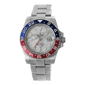 Rolex GMT-Master II Meteorite Replica 40mm White Gold Red-Blue Ceramic Bezel Meteorite Dial