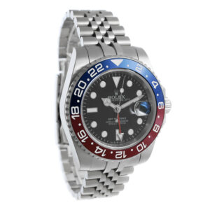 Rolex GMT-Master II Pepsi Replica 40mm Steel Jubilee Red-Blue Ceramic Bezel Black Dial