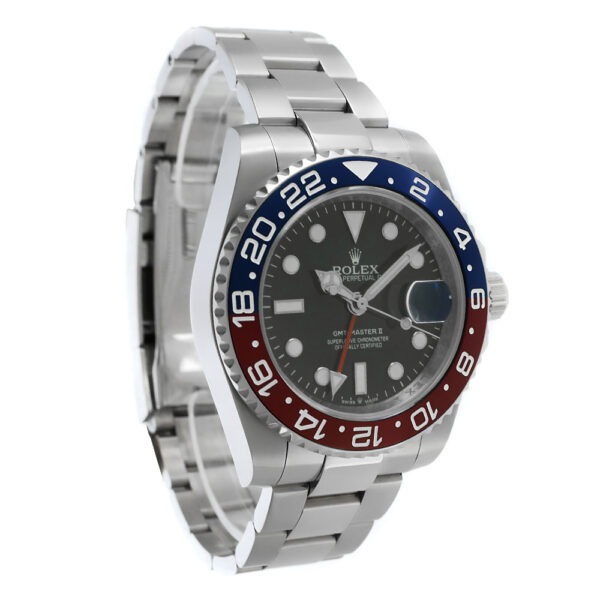 Rolex GMT-Master II Pepsi Replica 40mm Steel Red-Blue Ceramic Bezel Black Dial