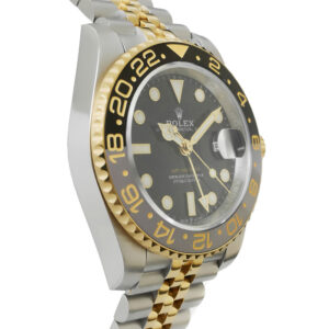 Rolex GMT-Master II Two-Tone Replica 40mm Two-Tone Yellow Gold Ceramic Bezel Black Dial