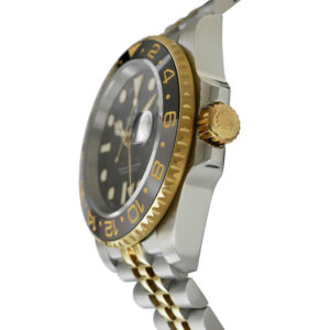 Rolex GMT-Master II Two-Tone Replica 40mm Two-Tone Yellow Gold Ceramic Bezel Black Dial