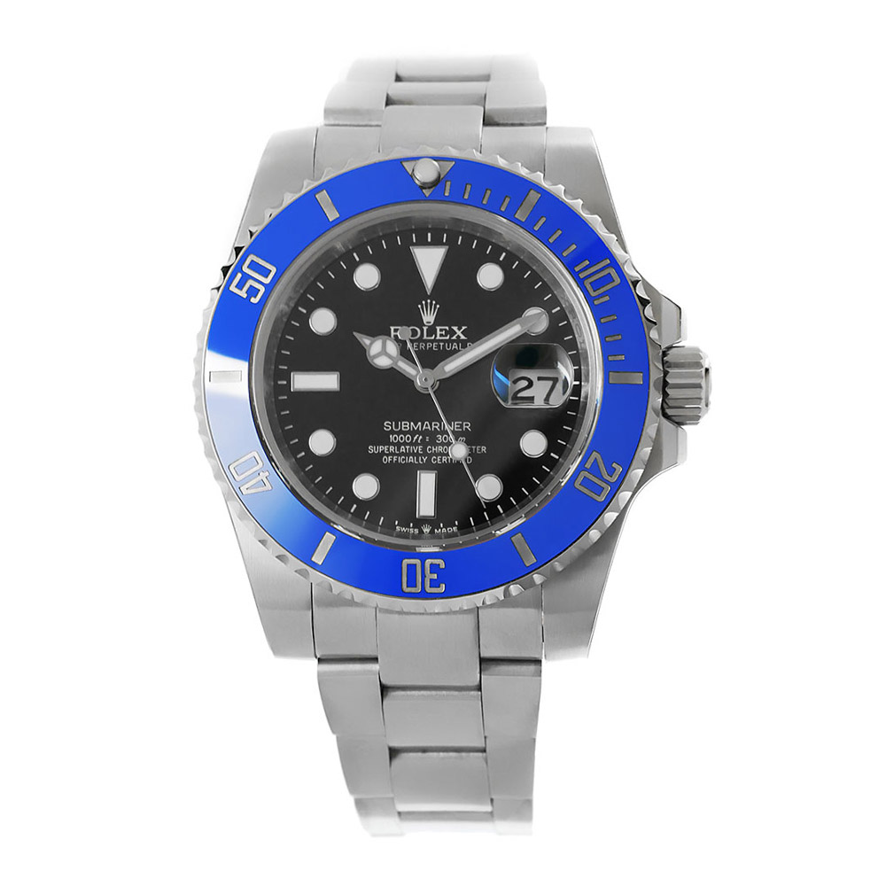 Rolex Submariner 41 Date White Gold Replica 41mm White Gold Blue Ceramic Bezel Black Dial