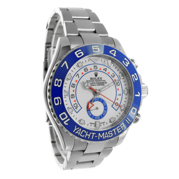 Rolex Yacht-Master II 44 Replica 44mm Steel Blue Ceramic Bezel White Dial